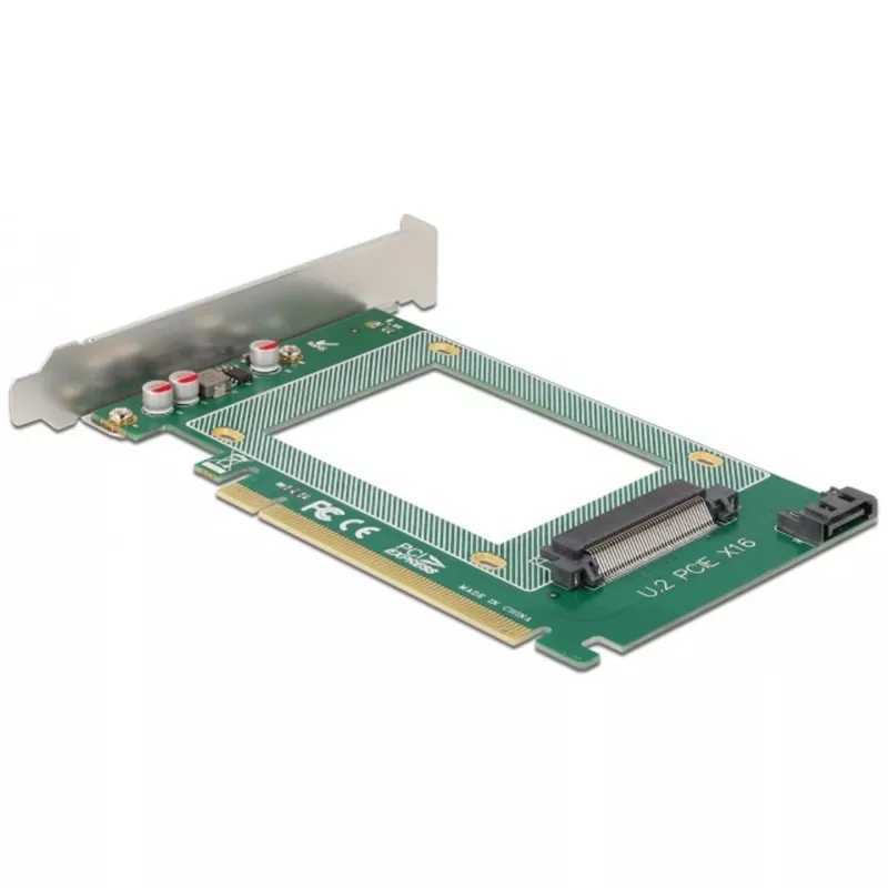 Delock - radič úložiska - 2.5 (6,4 cm) - U.2 NVMe / SATA 6Gb/s - 600MBps - PCIe 4,0 x16 (90051)