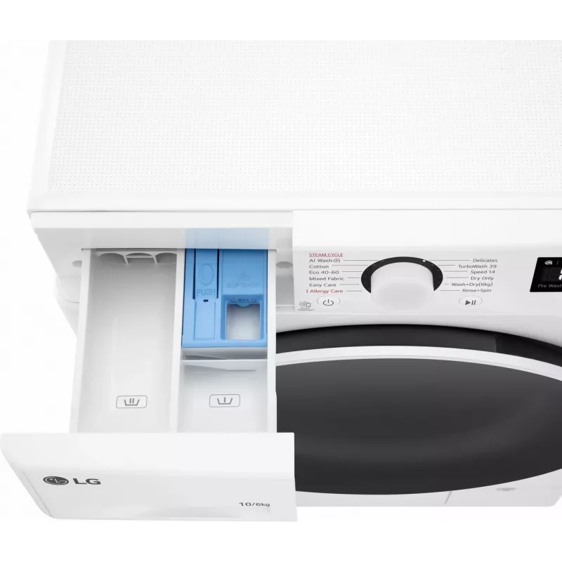 LG F4DR510S0W práčka so sušičkou 10 kg 1400 ot/min biela