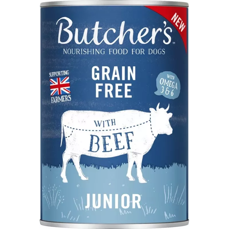 BUTCHER'S Original Junior Mega-Pack-Mix – mokré krmivo pre psov – 6 x 400 g