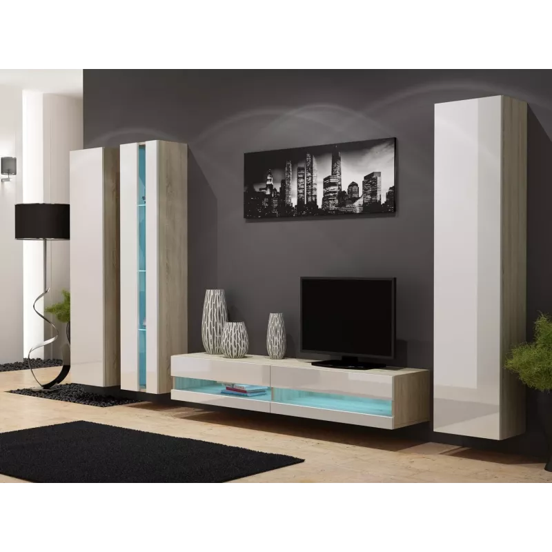 Cama regál VIGO NEW 180/40/30 Sonoma/biela lesk