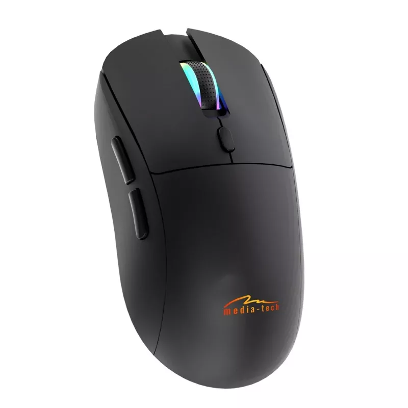 Bezdrôtová myš MEDIA-TECH MT1124 BT/RF Silent & Recharge — obojručná, 3200 DPI, Bluetooth + 2,4 GHz USB, 6 tlačidiel, nabíjateľná