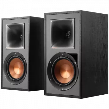 Aktívny regálový reproduktor KLIPSCH R-51PM — káblový & bezdrôtový, 120 W, čierna/meď