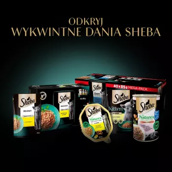 Mokré krmivo pre mačky Sheba Selection Select Slices hydinové varianty, 40 x 85 g konzervy, 7,8 % bielkovín, 4,8 % tuku