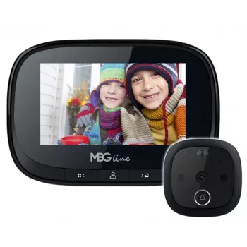 Dverový špiónik kamera mbg line SF55 Black Edition 32802 — HD rozlíšenie, nočné videnie