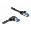 Sieťový kábel DeLOCK RJ45 Cat.6A S/FTP 0,5 m čierny