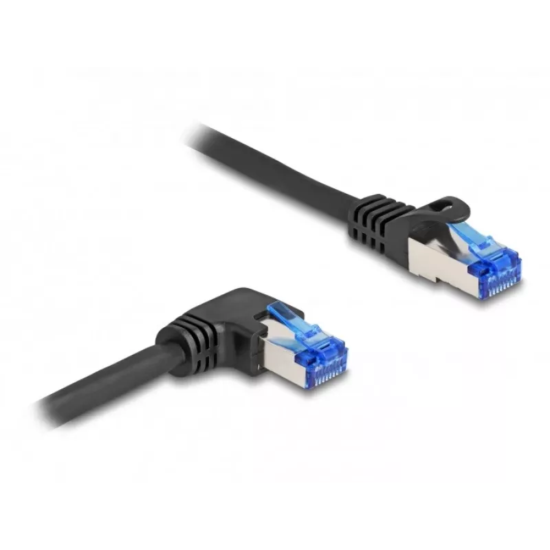 Sieťový kábel DeLOCK RJ45 Cat.6A S/FTP 0,5 m čierny