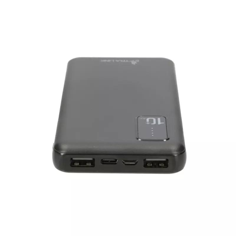 Powerbanka Extralink EPB-098B 10000 mAh, LiPo, 2× USB-A + 1× USB-C, čierna