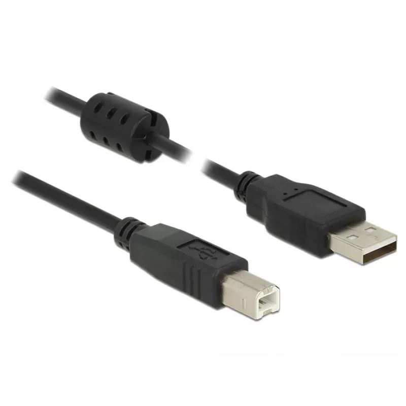 USB kábel DeLOCK 0,5 m USB 2.0-A USB 2.0-B čierny