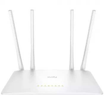 Stolový router Cudy WR1200 Dualband Wi‑Fi 5 (802.11ac) 867 Mbit/s, 4x RJ‑45 LAN, biely