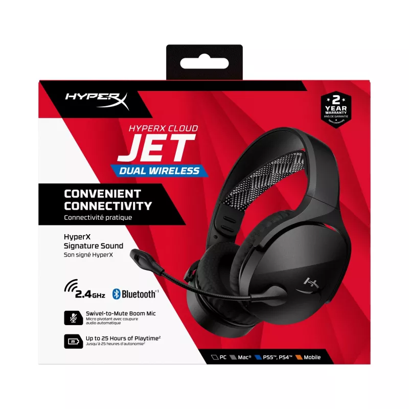 HyperX Cloud Jet - bezdrôtová herná headset (čierna)