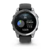 Garmin Fenix E inteligentné hodinky 47 mm, 1,3" AMOLED dotyková obrazovka 416 x 416 pixelov, nehrdzavejúca oceľ, GPS, Wi-Fi, čierne/strieborné