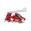 Hasičské auto BRUDER 02673 červené biele ABS plast 4 roky