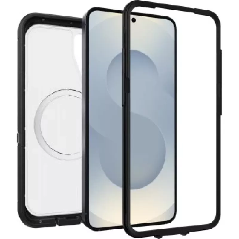 OtterBox Defender XT Clear Magnets puzdro, Samsung Galaxy S25, priehľadné/čierne