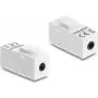 Keystone modul DELOCK stereo zásuvka 3,5 mm 4-pólová na stereo zásuvku 3,5 mm 4-pólovú biela