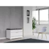 Zatvorená nástavba na botník e shop OPAL SZAFKA BIEL — biela, drevotrieska, B850×H450 mm, rám 16 mm