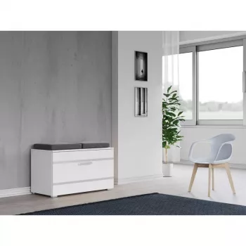 Zatvorená nástavba na botník e shop OPAL SZAFKA BIEL — biela, drevotrieska, B850×H450 mm, rám 16 mm
