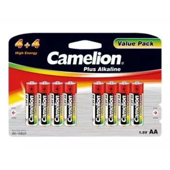 Alkalické batérie CAMELION AA LR6 Plus — balenie 8 ks, AA (LR6)