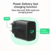 Napájací zdroj Green Cell PowerSource Solo30 30W čierny — USB-C jednoportová nabíjačka