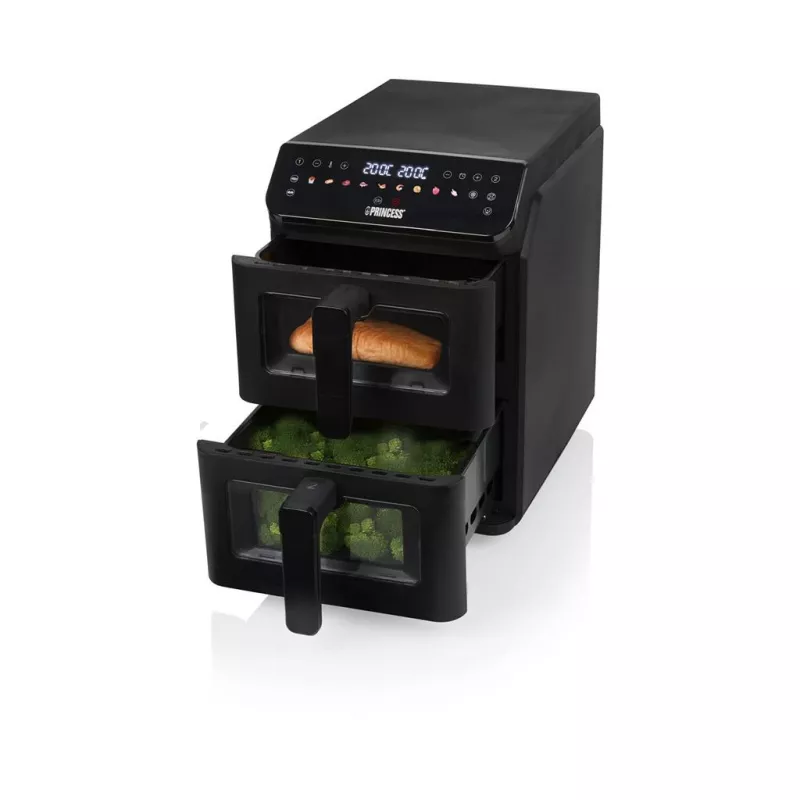 Princess Double Stack fritéza na vzduch | 182490 | Výkon 3000 W | Objem 11,2 l | Čierna