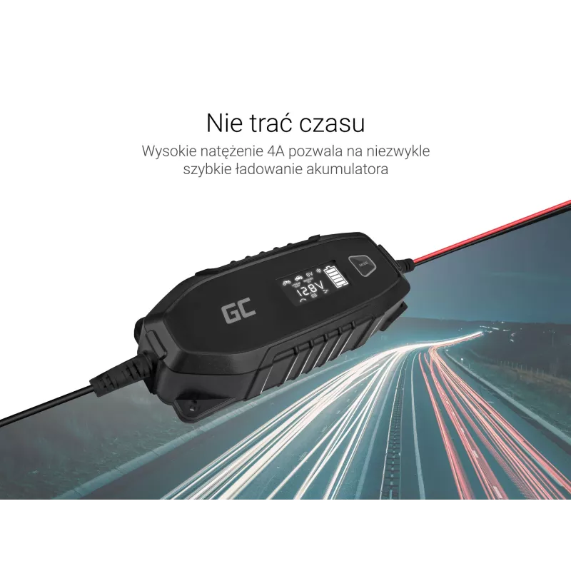 Green Cell nabíjačka pre batérie 6V 12V 4A s diagnostickou funkciou
