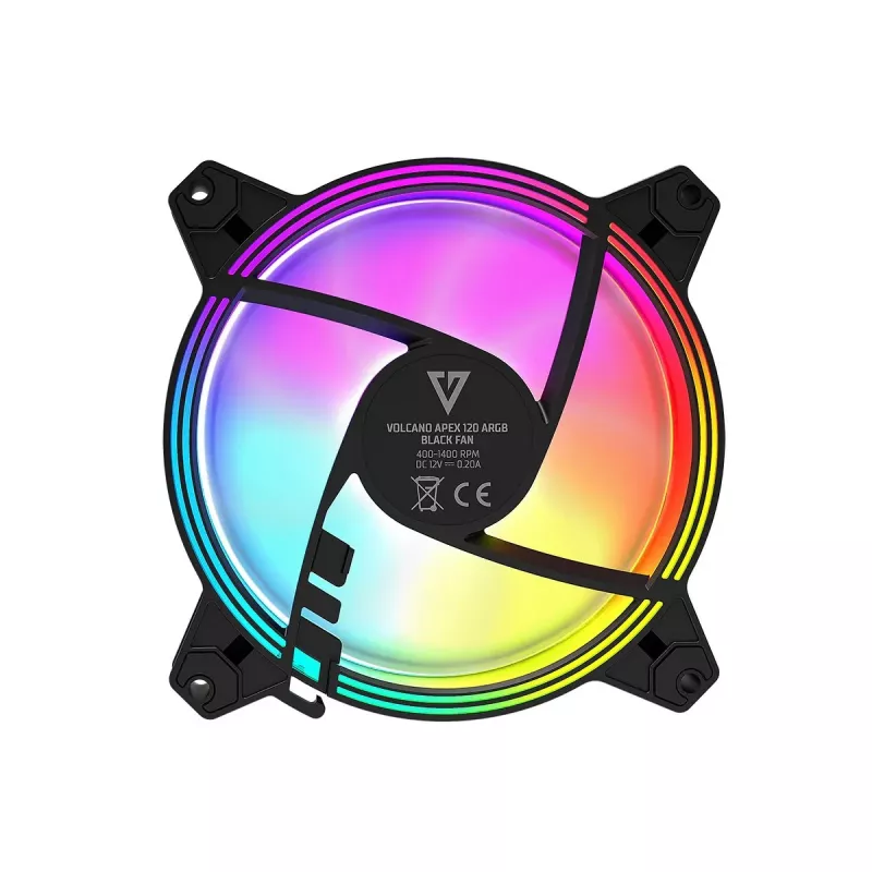 Skriňový ventilátor 120 mm MODECOM VOLCANO APEX 120 ARGB čierny
