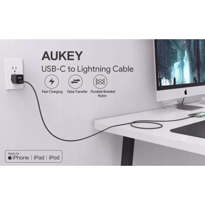 AUKEY CB-CL03 2 m čierna