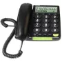 Doro PhoneEasy 312cs drôtový telefón s veľkými tlačidlami, čierny