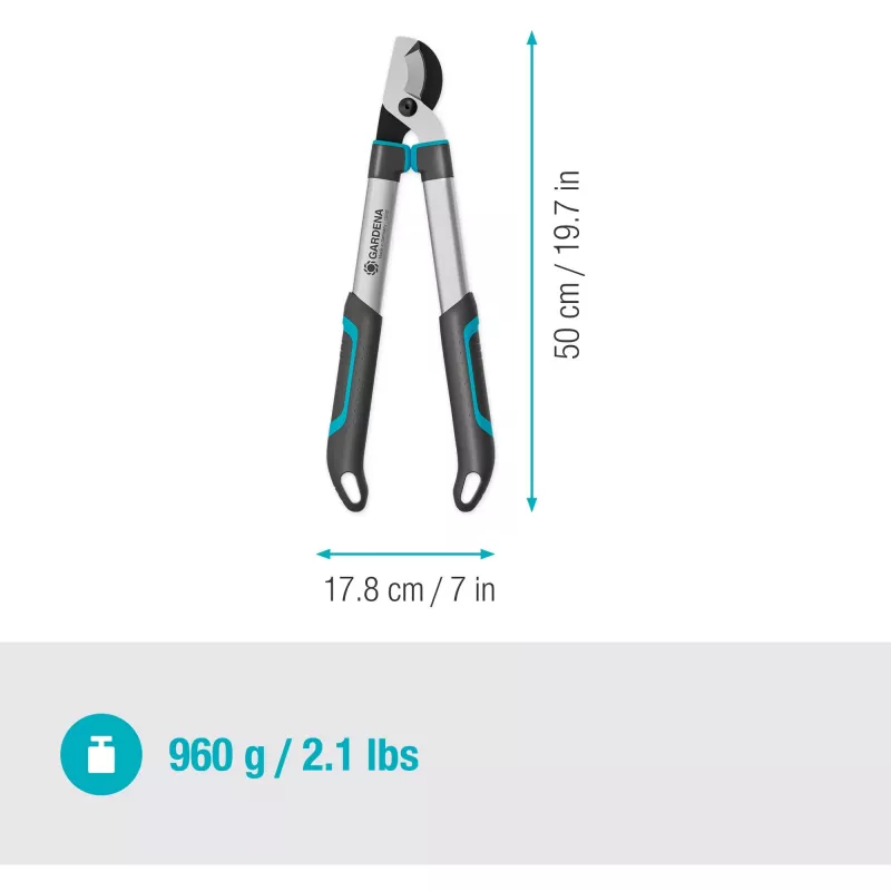 Gardena nožnice na konáre EasyCut S sivá/tyrkysová 50 cm (12030-88)