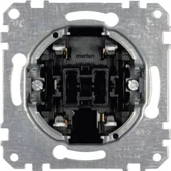 Elektrický spínač 1P Merten MEG3117-0000, 1-pólový, 10 A, 250 V, metalická, IP20