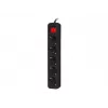 Predlžovací kábel Lanberg PS1-05F-0300-BK 3m 5 zásuviek interiér čierny