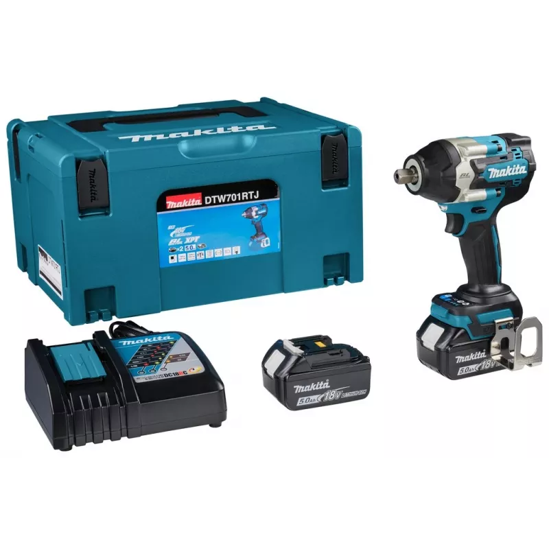 Makita DTW701RTJ akumulátorový rázový uťahovák 1000 ot/min čierna, modrá