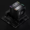 CPU chladič Jonsbo HX6280 PWM RGB 130 mm, čierny