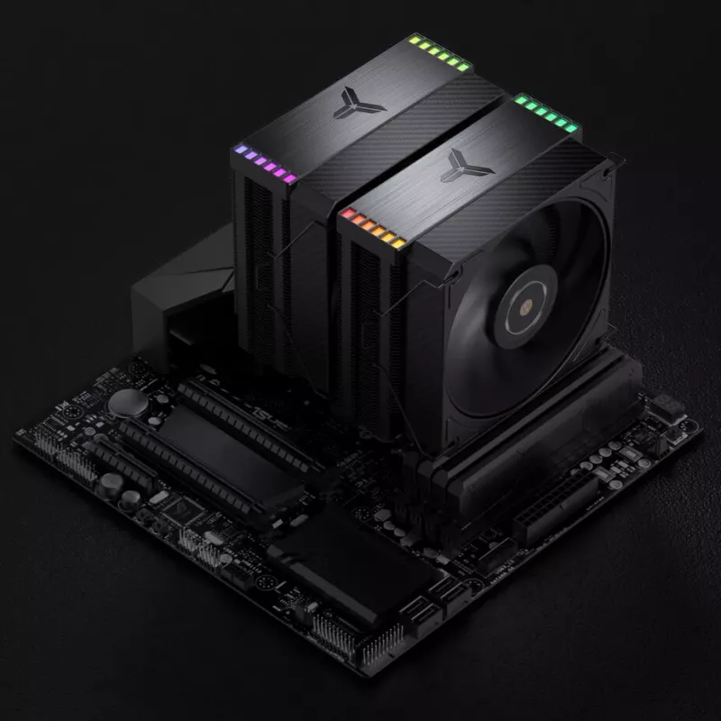 CPU chladič Jonsbo HX6280 PWM RGB 130 mm, čierny