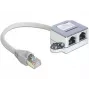 DeLOCK 65441 rozdvojka portu RJ45, rozbočovač Ethernet 100Base-TX, 1x RJ-45 (zástrčka) na 2x RJ-45 (zásuvka), 15 cm