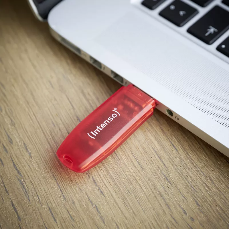 USB flash disk Intenso 128 GB USB Type-A 2.0 červený transparentný