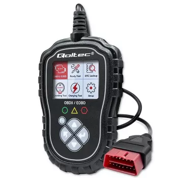OBDII diagnostický tester QOLTEC ProLine 50685 — automobilový OBD-II skener pre 8V/25V systémy
