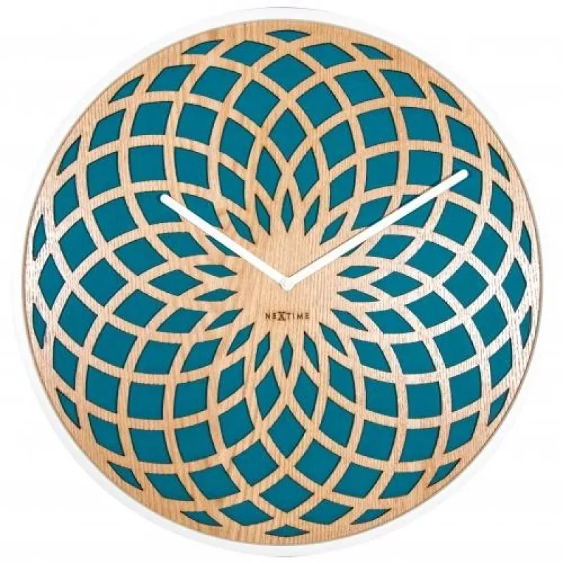 NeXtime hodiny 3150tq Sun Small, Ø35 cm, nástenné, tyrkysové