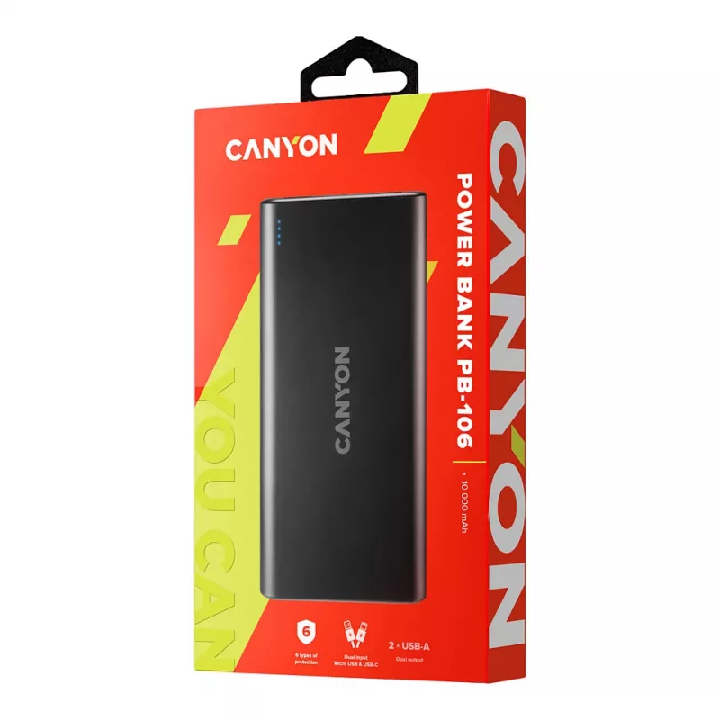 Prenosná nabíjačka Canyon PB-106 10000 mAh