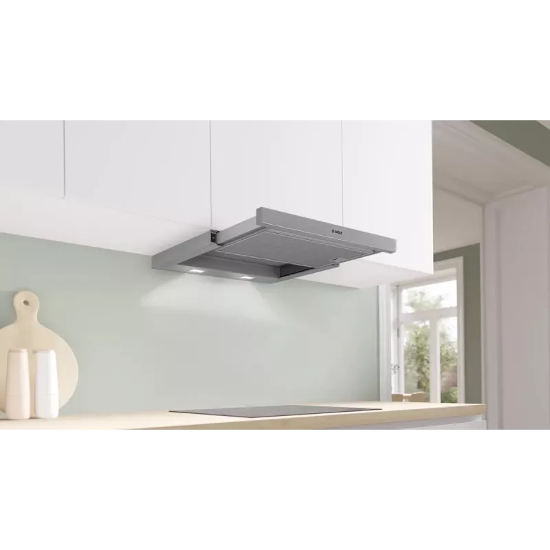 Bosch Serie 2 DFM064W55 odsávač pár podskrinkový (výsuvný) metalický, strieborná 394 m³/h