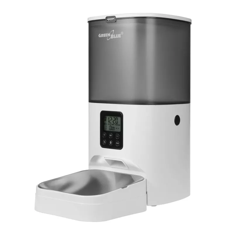 GreenBlue GB393 automatické kŕmidlo pre domáce zvieratá, 6 l, USB 5V/1A, biele