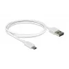 USB kábel DeLOCK 84807 USB 2.0 1 m USB A Micro-USB B biely