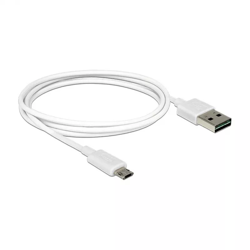 USB kábel DeLOCK 84807 USB 2.0 1 m USB A Micro-USB B biely
