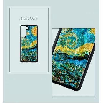 Ochranné puzdro iKins na Samsung Galaxy S21+ — Hviezdna noc čierna