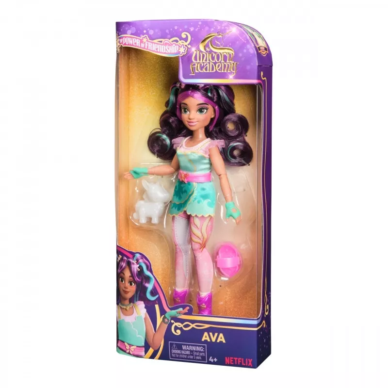 Módna bábika Spinmaster Unicorn Academy Ava model 6072649 – módna bábika s tematickým oblečením a doplnkami