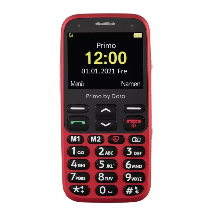 Doro Primo 368 mobilný telefón, 2,3 palca, 3 MP, 1000 mAh, červený