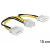 Interný napájací kábel DeLOCK 83410 0,15 m EPS 8-pol Molex 3-pol