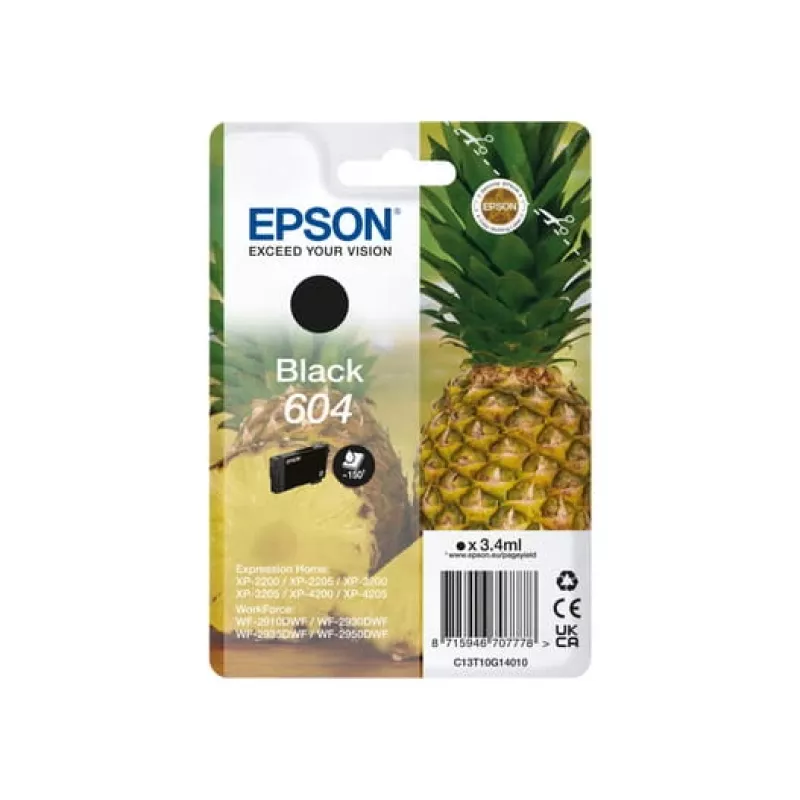 Epson 604 atramentová kazeta 1 ks originálna štandardná výdrž čierna