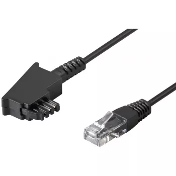 Wentronic Goobay - telefónny kábel - TAE-F (M) - RJ-45 (M) - 10m - čierny (51235)
