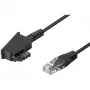 Wentronic Goobay - telefónny kábel - TAE-F (M) - RJ-45 (M) - 10m - čierny (51235)