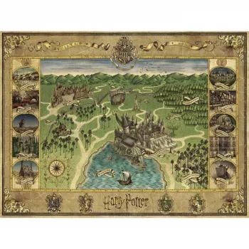 Ravensburger Puzzle Hogwarts mapa 1500 dielov – Ravensburger 1500 dielov